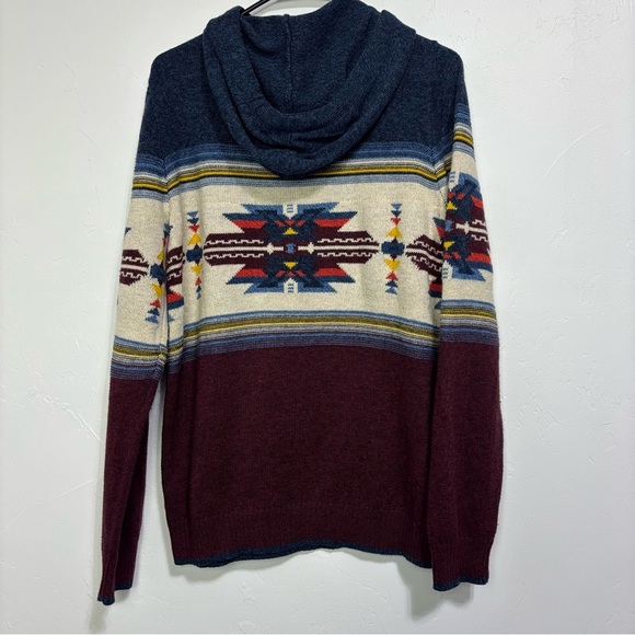 American Eagle Pullover Hoodie Sweater Southwestern Men's Small Cotton Wool - Picture 4 of 9